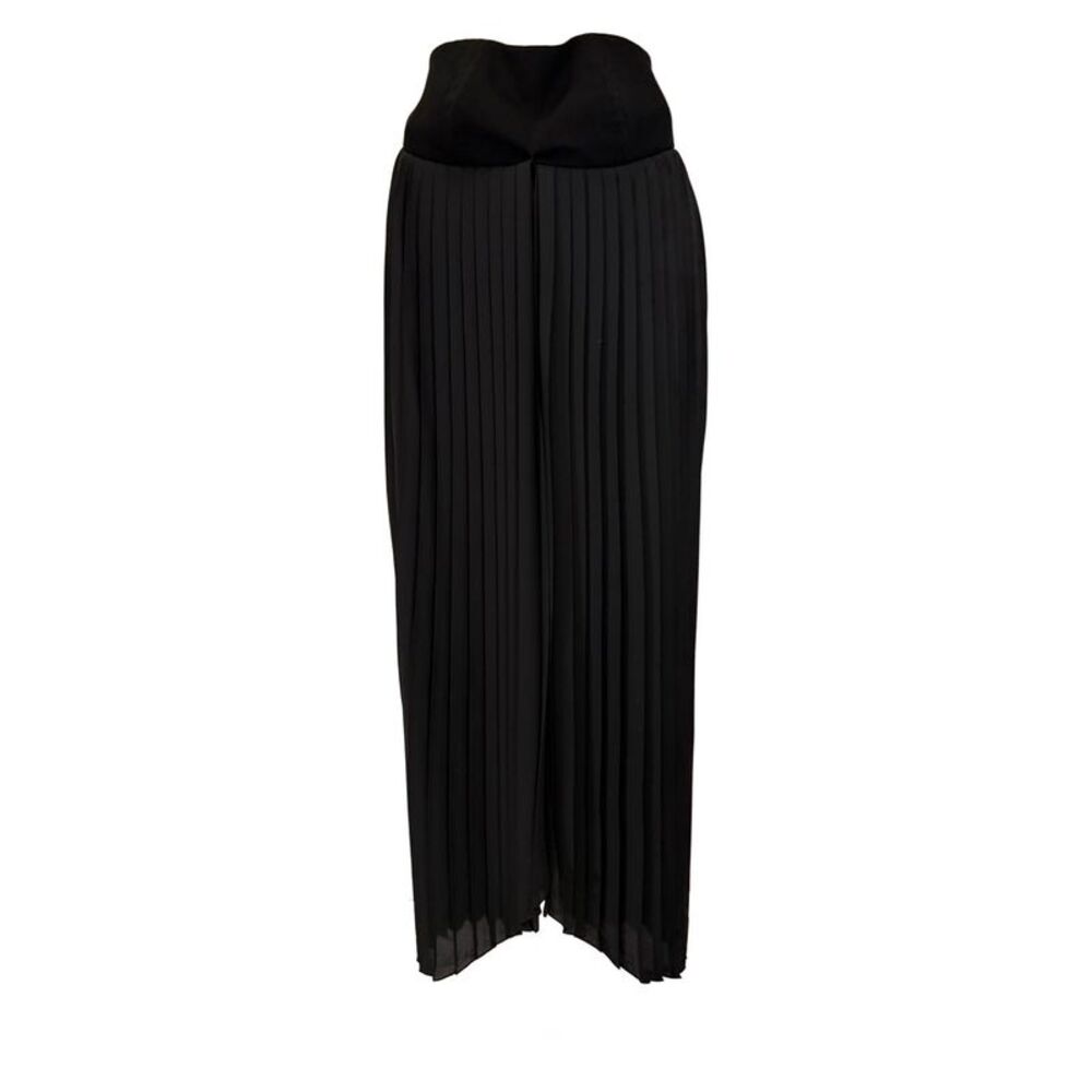 Dion Lee Pleated Maxi Skirt in Black Polyester